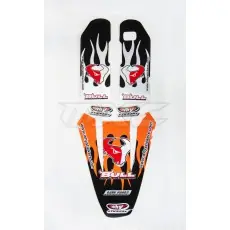 Neue Ware BULL racing Aufkleberkit Gabel + Kotflügel hinten SX125 01-03/SX250 01-03