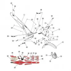 Beta EVO250 10 Verkleidung - Sitzbank - Tank Geprüft