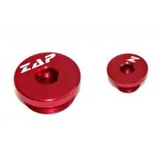ZAP Alu-Schrauben Inspektionsöffnungen RMZ250 04-06/KXF250 04-09 rot Begrenztes Angebot