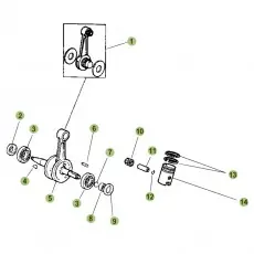 Beta RR50 12/13 Kurbelwelle/Kolben/Ausgleichswelle Echt