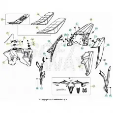 Beta RX450 24 Verkleidung/Sitzbank/Tank 1 Echt