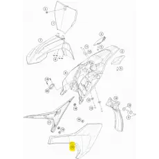 Neu Husqvarna Seitenverkleidung li. TC50 mini 23 white