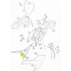 Preisreduziert Husqvarna Seitenverkleidung re. TC50 mini 23 white