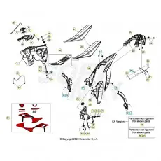 Beta RR200 26 Verkleidung/Sitzbank/Tank 1 Neu