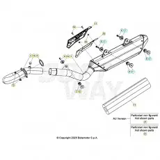Kostenloser Versand Beta RR350 26 Auspuffsystem