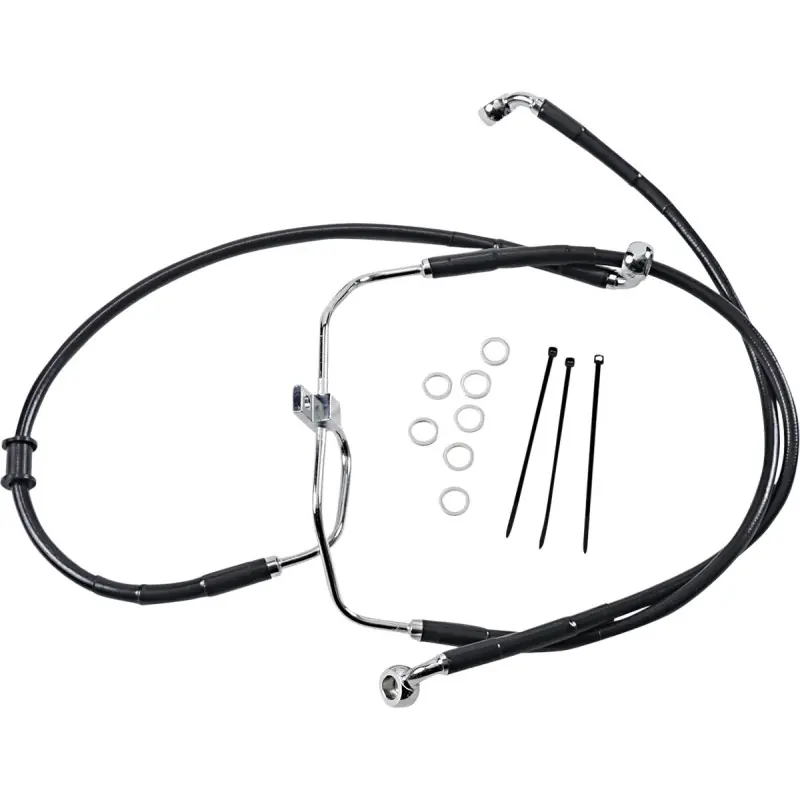 DRAG SPECIALTIES - BREMSLEITUNG FXDF08-17 SCHWARZ+2 Neue Kollektion