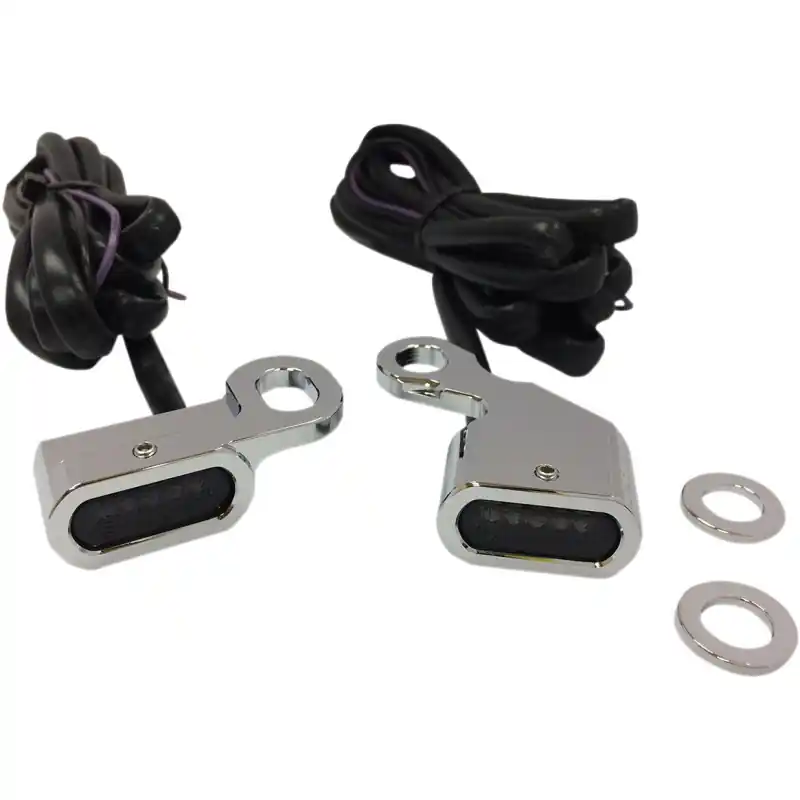 DRAG SPECIALTIES - LICHTE BLINKER CHROM RAUCH 96- Neu Im Sortiment