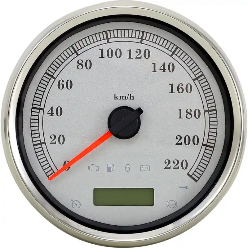 DRAG SPECIALTIES - TACHOMETER SILBER KPH 5 Neu