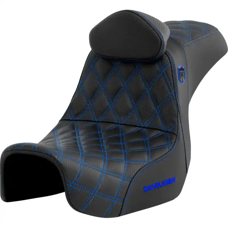 Echt SADDLEMEN - SEAT SDC PERF GRIPPER W/BR BLAU