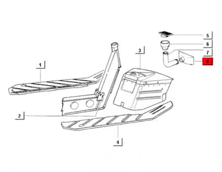 Ausverkauf Lufteinlasstopf Einschweissblech mittig Ape 50