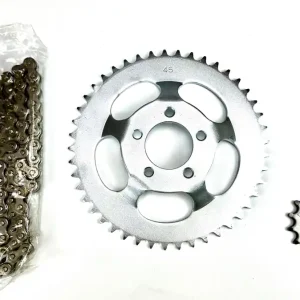 Hercules GX GT Kettensatz 45 / 15 Ritzel Kettenrad und Kette 122 Mofa Herkules Super-Preis