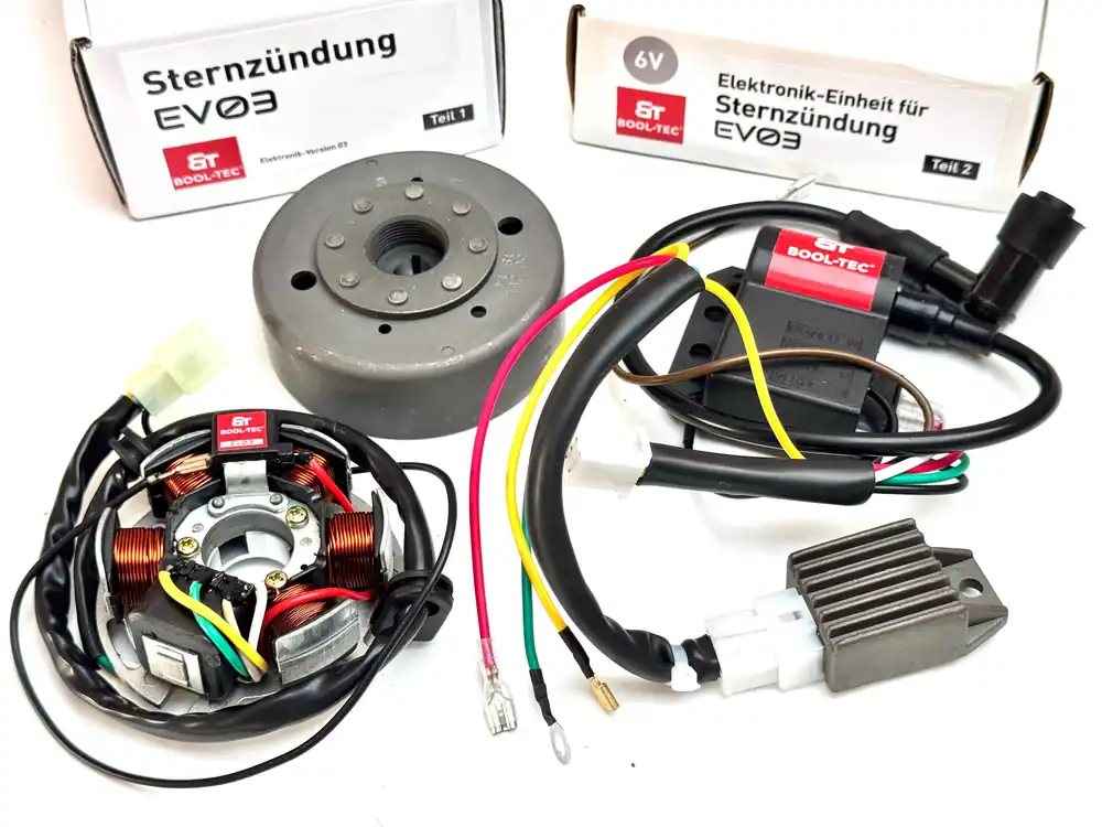 6V Stern Zündung EV03 linksdrehend Sachs 505 Sachs 50 Lichtmaschine Typ Kokusan Preis Gesenkt