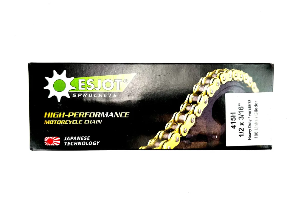 Sonderaktion Original ESJOT / Kette 108 Glieder 415 H für Mofa Moped Teilung 1/2 x 3/16
