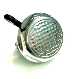 Schelle / Klingel chrom - mit Schachbrettmuster Letzte Chance