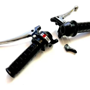 Versand Am Gleichen Tag SET Import Gasgriff mit Chokehebel + Schaltgriff 2-Gang Waffelmuster