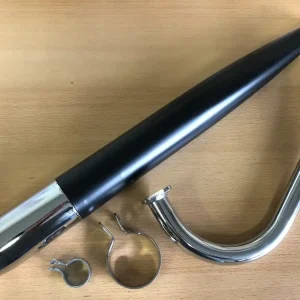 Sichere Zahlung SET Tuning Krümmer P3 chrom + Auspuff schwarz/chrom für Hercules Prima GT und GX