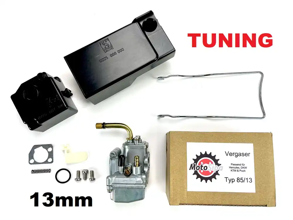 Direktkauf SET Tuning Vergaser 13mm + Luftfilterkasten, Ansaugdose mit Filter und Bügel