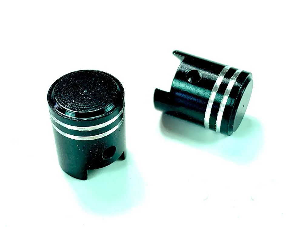 Ventilkappen Design Alu Kolben schwarz Günstig