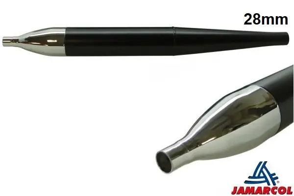 Markenprodukt Zigarren Auspuff schwarz für Oldtimer 28mm Anschluss