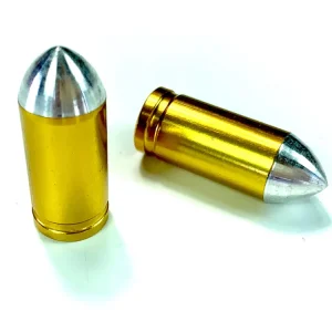 Sonderangebot Ventilkappen Design Typ Bullet / Patrone gold