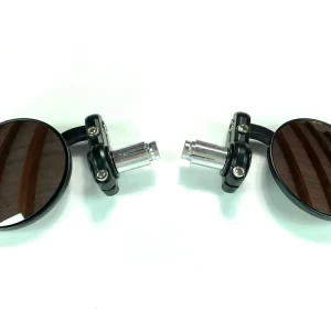 Angebot SET 2 Spiegel rund schwarz für Innenlenker Montage