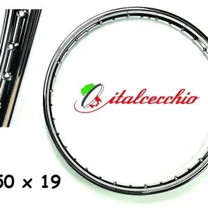 1 x Hochwertiger Felgenkranz Felgenbett Chrom 1,50 x 19 Felge Italcerchio Geprüft