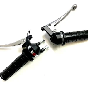 SET Import Gasgriff ohne Chokehebel + Schaltgriff 2-Gang Waffelmuster Zertifiziert