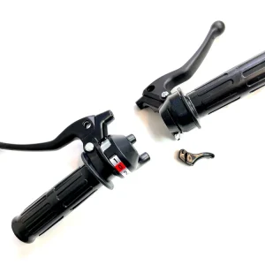 SET Import Gasgriff mit Chokehebel + Schaltgriff 2-Gang Längsrillenmuster Sofort Bestellen