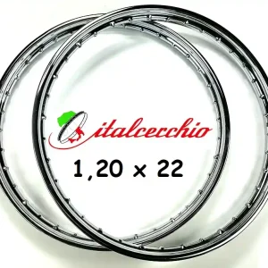 2 x Hochwertiger Felgenkranz Felgenbett Chrom 1,20 x 22 Felge Italcerchio Direktkauf