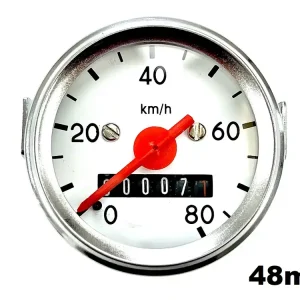 Sofort Bestellen Tacho weiß für Mofa und Moped 80km/h Durchmesser 48mm