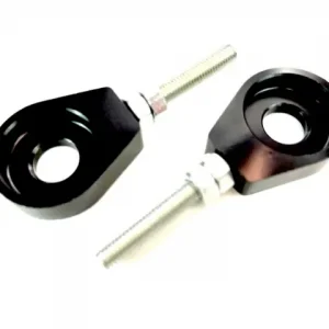 2 Kettenspanner Aluminium schwarz eloxiert für Mofa und Moped Direktkauf