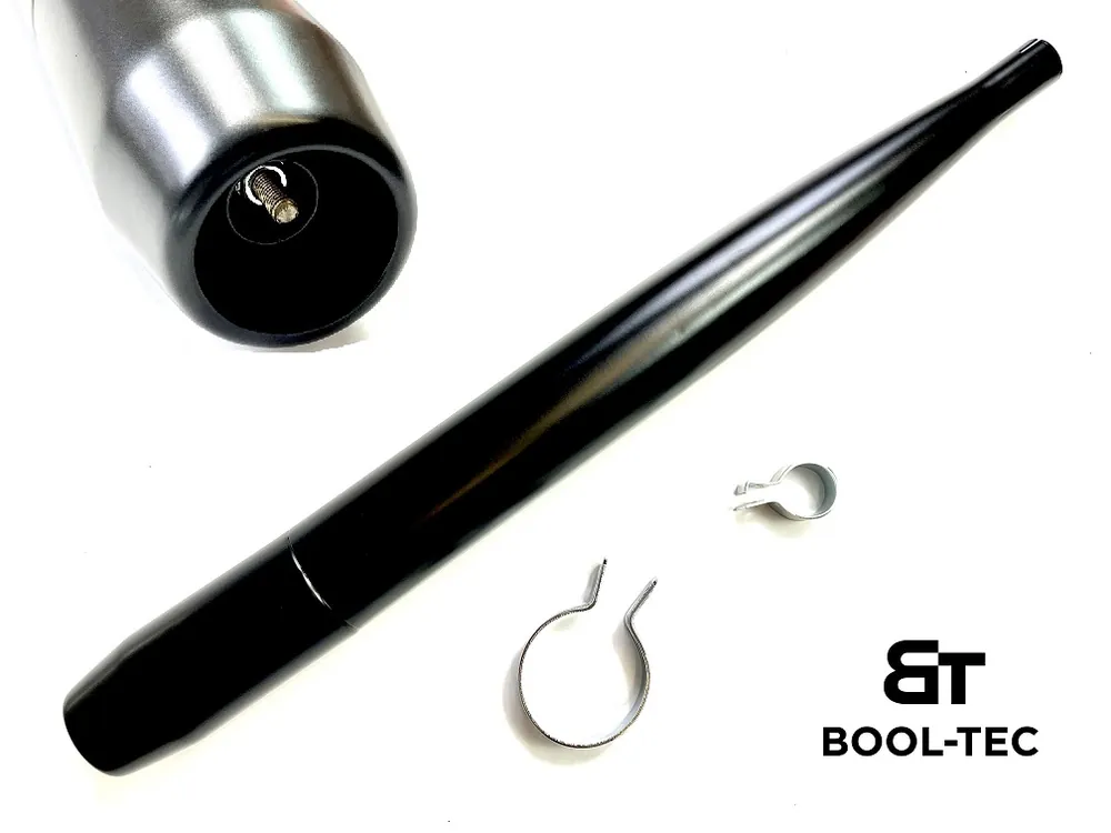 Neu HQ Optima Auspuff offen schwarz mit 2 Schellen Schalldämpfer für Hercules - Sachs