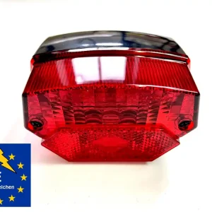 Sonderaktion Rücklicht mit E-Nummer und Bremslicht rot inkl. Birne