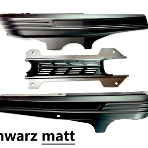 3tlg. Trittbretter schwarz matt / Seitenverkleidung Hercules Prima links und rechts Trittbrett Top-Preis