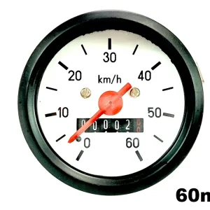 Tacho mit Licht weiß für Mofa und Moped 60km/h Einbau-Durchmesser 60mm Tachometer Angebot