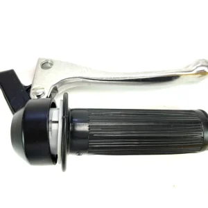 Gasgriff schwarz mit Metall-Brems Hebel Gummi schwarz passend für Zündapp und Puch Neue Ware