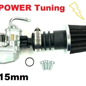 TUNING Vergaser SET 15mm inkl Sportluftfilter + Adapter Hercules Prima M 2 3 4 5 Schneller Versand