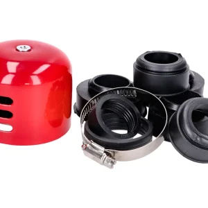 Luftfilter Powerfilter Alu Kappe rot 28-47mm Anschluss Universal passend Beliebt