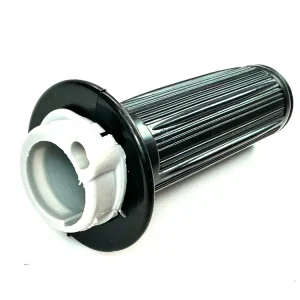 Must-Have Gasgriff Griffrohr Gasdreher schwarz Griffgummi gestreift Hercules DKW Sparta Mofa Moped