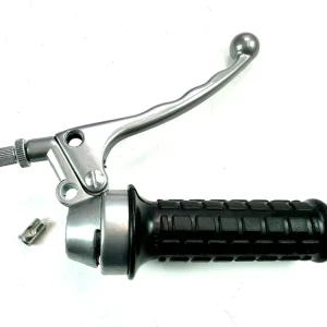 Finale Aktion Gasgriff von Lusito grau hochglanz passend für Hercules Kreidler Puch Zündapp 517