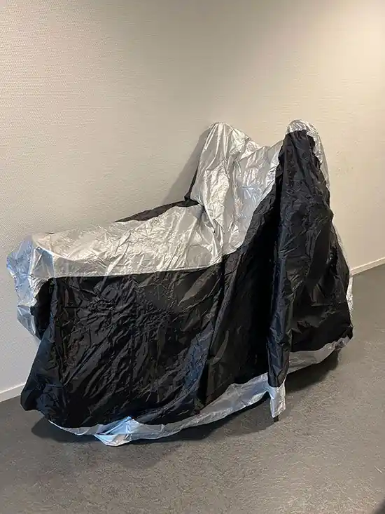 Neue Ware Abdeckplane für Mofa und Moped grau schwarz