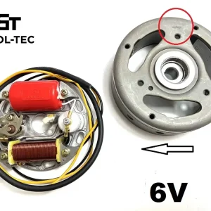 Versand Am Gleichen Tag Zündung mit Polrad Lichtmaschine 6V 17W linksdrehend Stator Schwunglicht