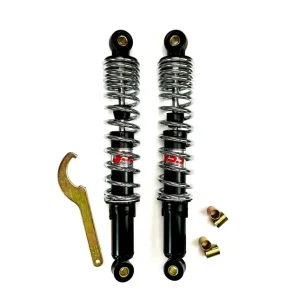 YSS PRO-X schwarz/chrom Federbeine 320mm einstellbare Öldruck Stoßdämpfer Hercules Beliebt