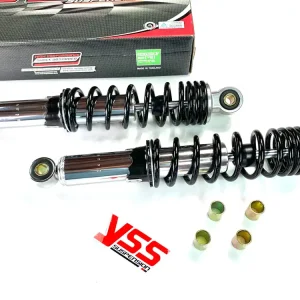 YSS Federbeine 280mm einstellbare Hydraulik Stoßdämpfer chrom schwarz Geprüft
