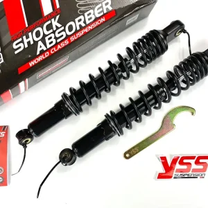 YSS Twin 360mm schwarz Pro-X Öldruck Federbeine einstellbare Stoßdämpfer Hercules G3 GX GT Zündapp 4 Neue Ware