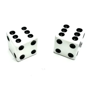 Markenware Ventilkappen Satz Universal für Mofa und Moped - Design Würfel weiß