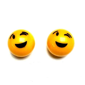 Letzte Chance Ventilkappen Universal für Mofa und Moped - Design Zwinker Smiley