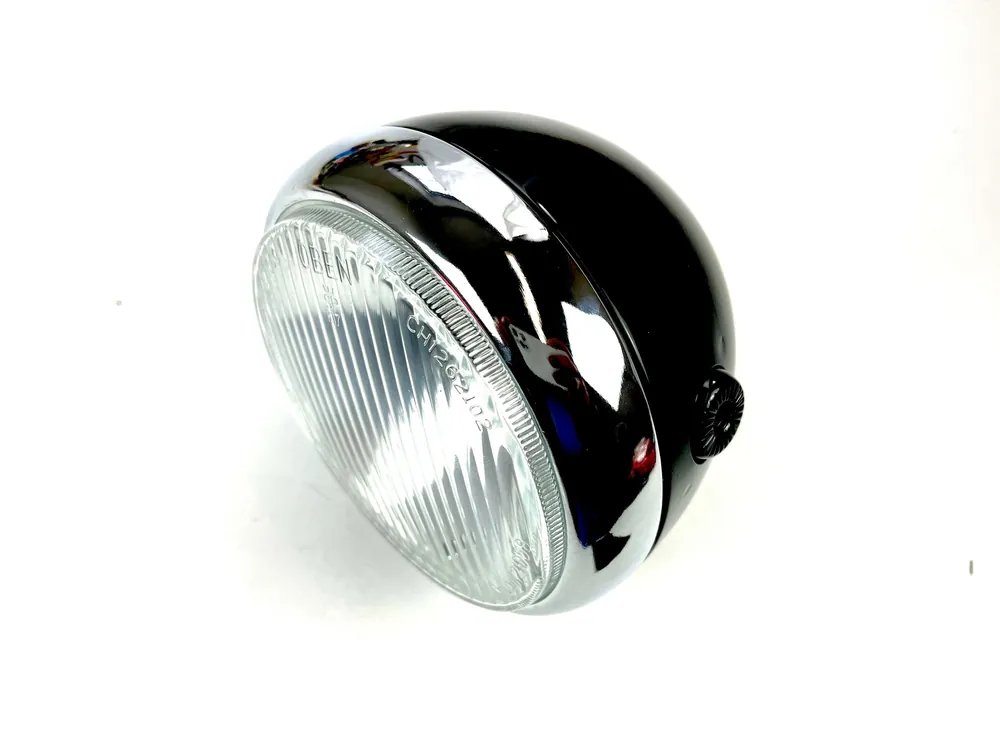 Scheinwerfer komplett Metall schwarz passend für Zündapp für 517 KS50 + GTS Western Kostenloser Versand