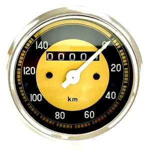 Tacho gold 140km/h Durchmesser 80mm passend für Miele NSU Lux Max Bücker Mars Bismarck Zündapp DKW Markenprodukt