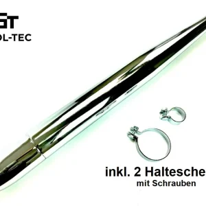 Gratis Versand HQ Schalldämpfer 70mm Auspuff 32mm chrom passend für Zündapp 448 517 529 540